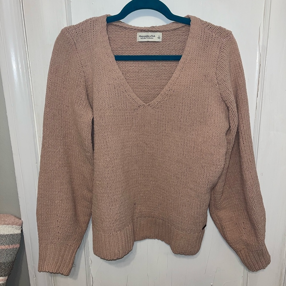 NWT Abercrombie & Fitch Soft A&F Collection Outlet Large comfy pink sweater